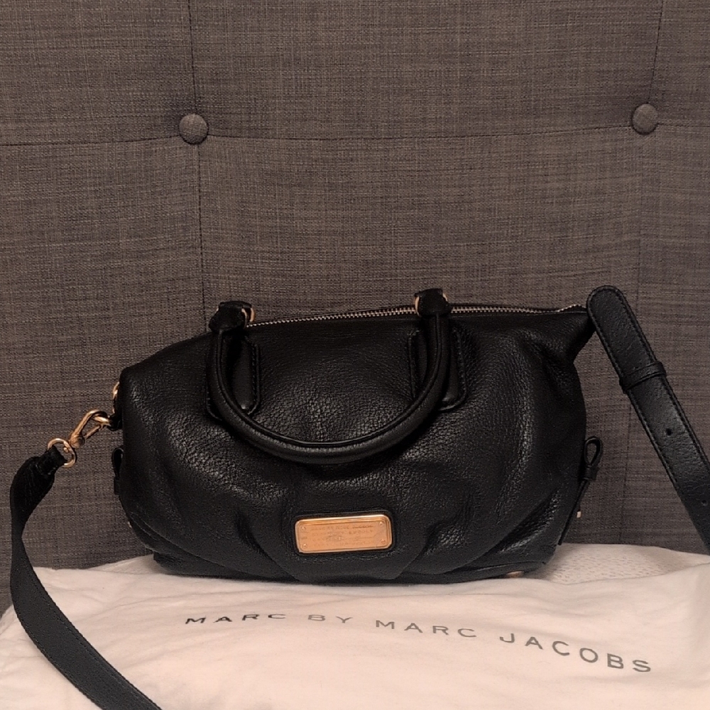 Marc by Marc Jacobs Black Legend Leather Shoulder Bag